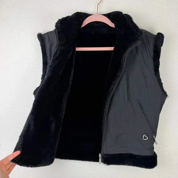 Obermeyer Niki Cropped Lined Vest Black Medium - Picture 4 of 11